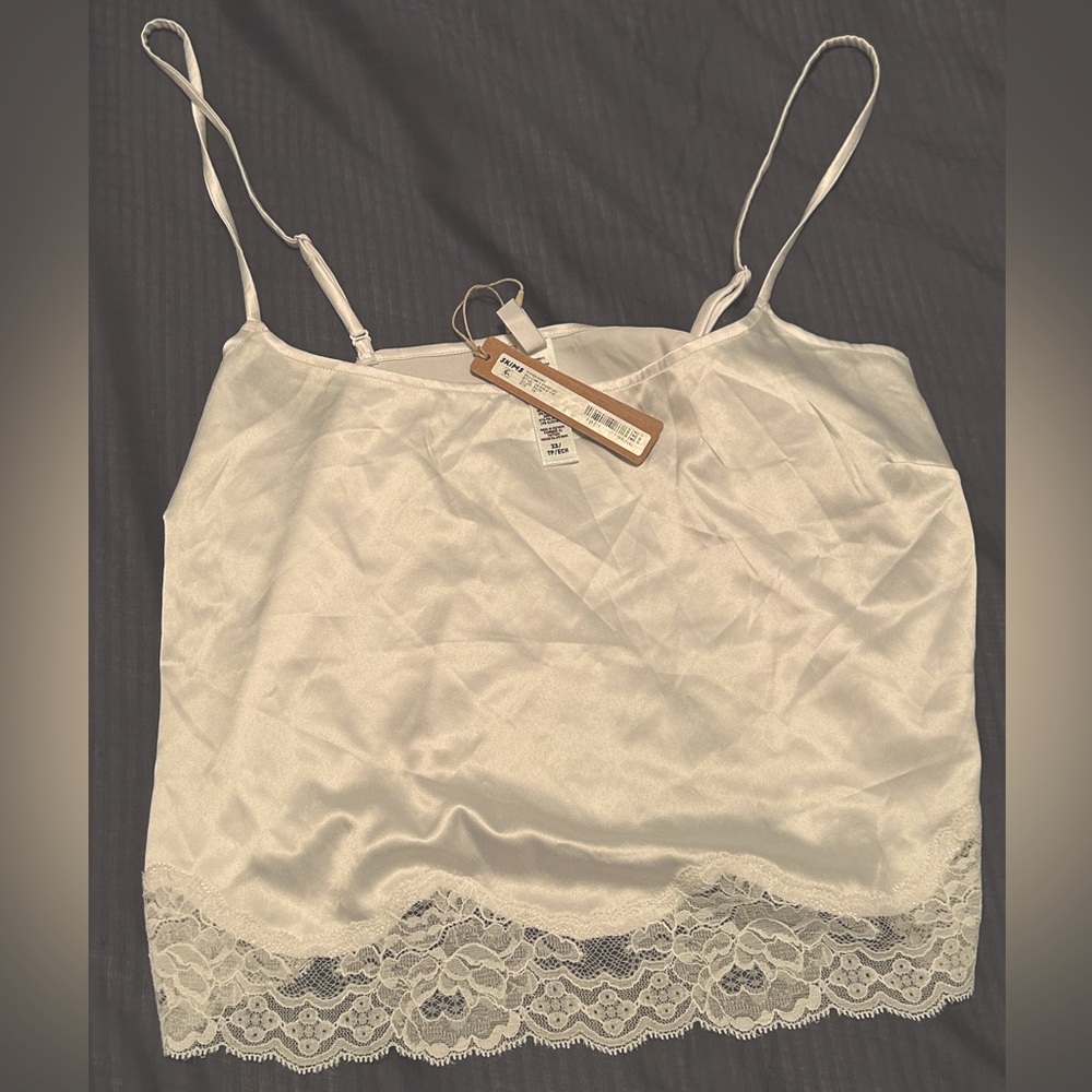 NWT! SKIMS Woven Shine Silk Pj Cami